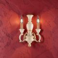 Wooden Wall Lamps with White or Ivory Finishes, Made in Italy - Florence