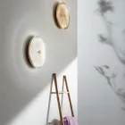 Wall Lamp in Painted Metal and Glass Decorated with Concentric Lines - Hackberry Viadurini