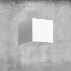 Wall Lamp in Brass and Gypsum Made in Italy - Cubetto Aldo Bernardi Viadurini