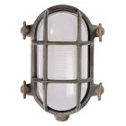 Vintage Brass Wall Light with Opal/Clear Glass - Mermaid Viadurini