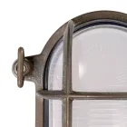 Vintage Brass Wall Light with Opal/Clear Glass - Mermaid Viadurini