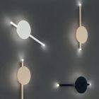 Modern Design LED Wall Lamp in White, Black or Gold Metal - Hand Viadurini