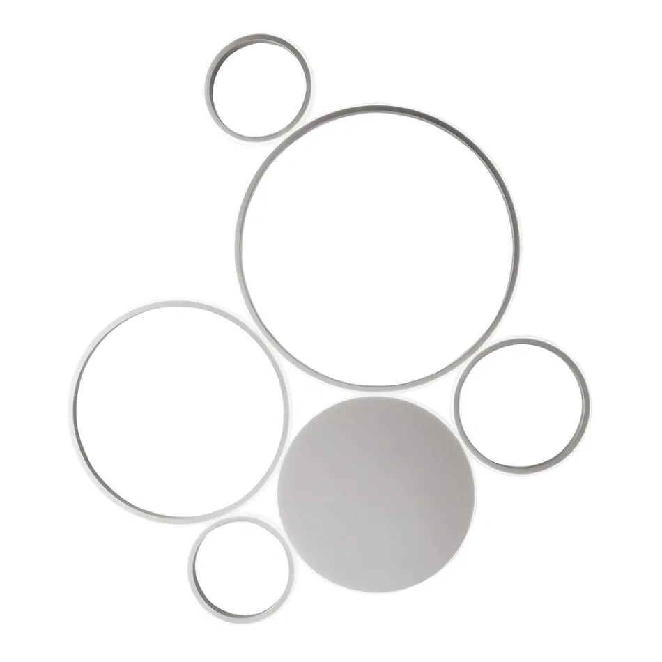 Modern LED Wall Lamp in Painted Metal Gold or Silver Finish - Punto Viadurini