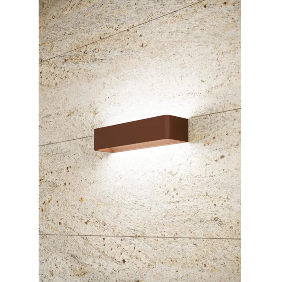 Indoor Led Wall Lamp in White, Black or Corten Aluminum - Renella Viadurini