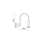 Inteno Wall Light in Different Finishes Made in Italy - Lady Viadurini