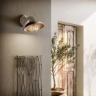 Wall Light in White Ceramic and Brass Made in Italy - Small Viadurini