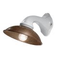 Wall Light in White Ceramic and Brass Made in Italy - Small