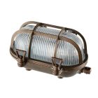 Oval Wall Light with Brass Cage Made in Italy - Boat Viadurini