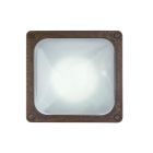 Square Brass Wall Sconce with Optional Detail - Boat Viadurini