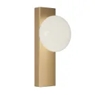Wall or Ceiling Light in Aluminum and White Blown Glass Light - Alma Viadurini