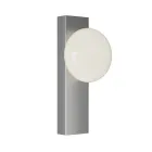 Wall or Ceiling Light in Aluminum and White Blown Glass Light - Alma Viadurini