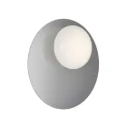 Wall or Ceiling Light in Aluminum, Metal, and White Glass Light - Luma Viadurini