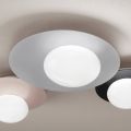 Wall or Ceiling Light in Aluminum, Metal, and White Glass Light - Luma