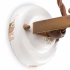Applique adjustable ceramic and metal spotlight Kendra Ferroluce Viadurini
