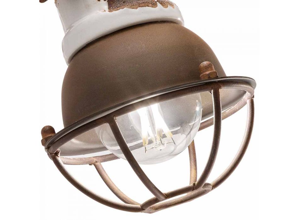 Applique adjustable ceramic and metal spotlight Kendra Ferroluce Viadurini
