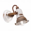 Kendra adjustable ceramic and metal spotlight applique by Ferroluce 