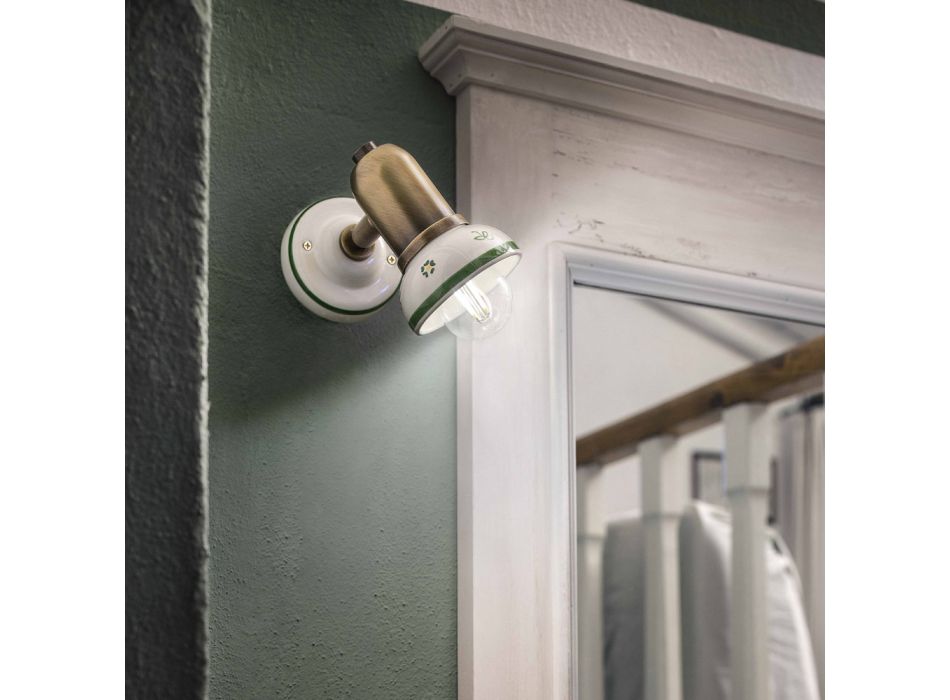 Adjustable wall sconce made of ceramic Savona by Ferroluce