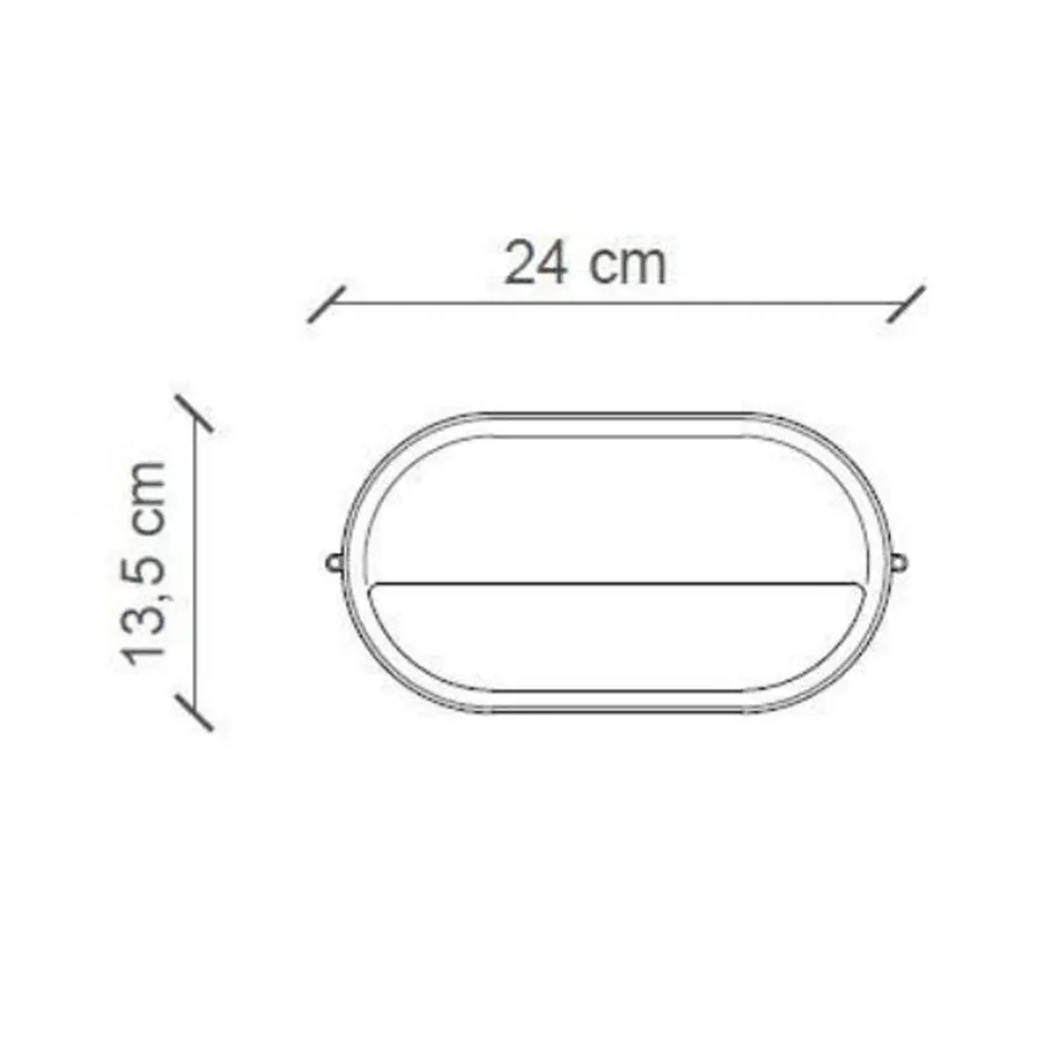 Horizontal Outdoor Wall Lamp in Ceramic Hand Painted Flowers - Brindisi Viadurini