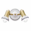 Round Wall Lamp 2 Spotlights in Brass and Hand Painted Ceramic - Savona