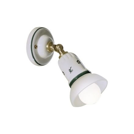 White ceramic wall sconce Treviso made in Italy by Ferroluce Viadurini