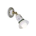White ceramic wall sconce Treviso made in Italy by Ferroluce