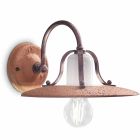 Rustic style wall lamp made of decorated ceramic Bologna by Ferroluce Viadurini
