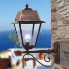Vintage Outdoor Wall Lamp in Aluminum and Glass Made in Italy - Doroty Viadurini