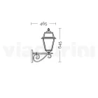 Vintage Outdoor Wall Lamp in Aluminum and Glass Made in Italy - Doroty Viadurini