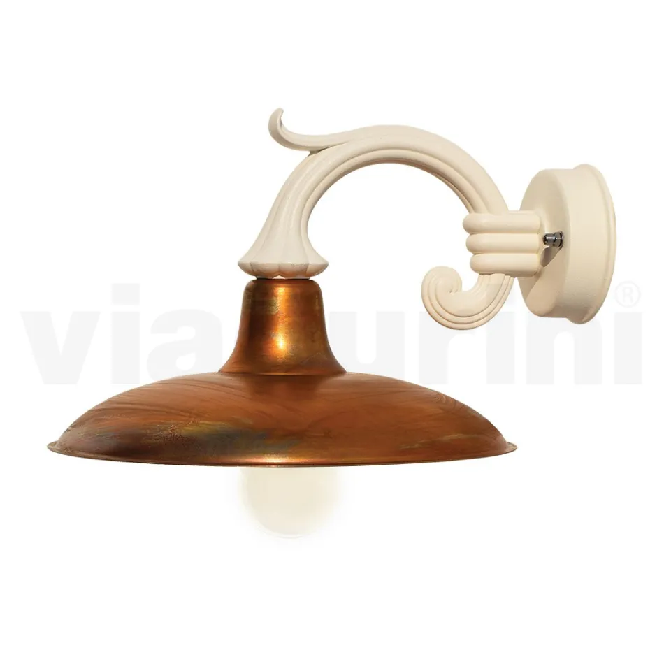 Vintage Garden Applique in Aluminum and Brass Made in Italy - Adela Viadurini