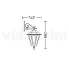 Vintage Outdoor Wall Lamp in White Aluminum Made in Italy - Terella Viadurini