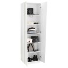2-Door Wardrobe in Sustainable White or Slate Melamine Wood - Joris Viadurini
