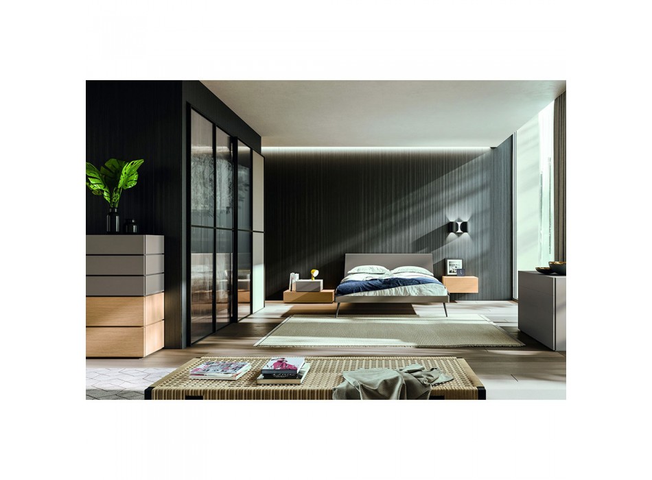 Modern Style 5-Element Bedroom Furniture Made in Italy - Diamond