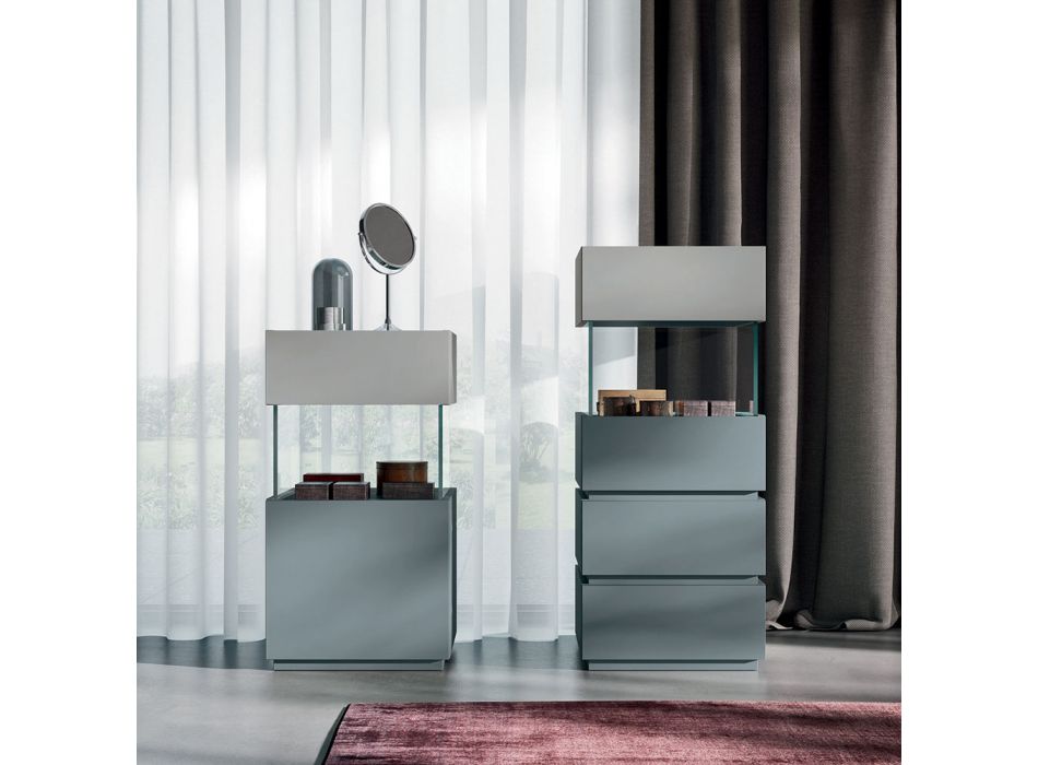Bedroom Furniture with 7 Elements Modern Style Made in Italy - Polynesia Viadurini