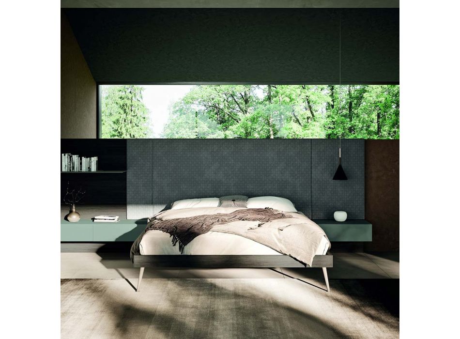 6-Element Bedroom Furniture Made in Italy - Ruby Viadurini