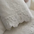 Armonia Cotton and Lace Face Towels, Guest Towels and Bath Towels - Frollo Viadurini