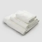 Armonia Cotton and Lace Face Towels, Guest Towels and Bath Towels - Frollo Viadurini