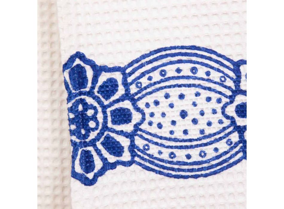 Italian Handcrafted Towel with Handmade Cotton Print - Trademarks Viadurini