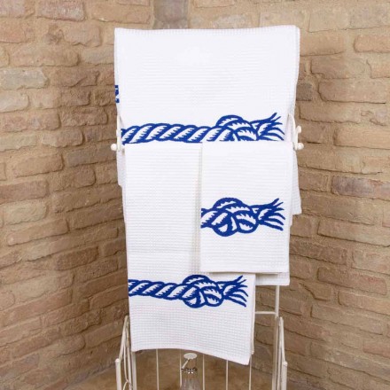 One Piece Cotton Hand Crafted Print Towel Made in Italy - Brands Viadurini