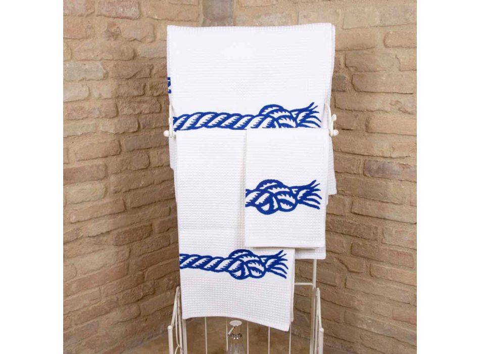 One Piece Cotton Hand Crafted Print Towel Made in Italy - Brands Viadurini