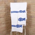 Handcrafted Print Towel in Cotton Unique Piece Made in Italy