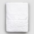 Face Towel in White Cotton Terry with Geometric Decor - Gimmy