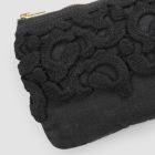 Black or Pink Linen Case with Lace and Zipper 3 Sizes 2 Pieces - Lullabi Viadurini