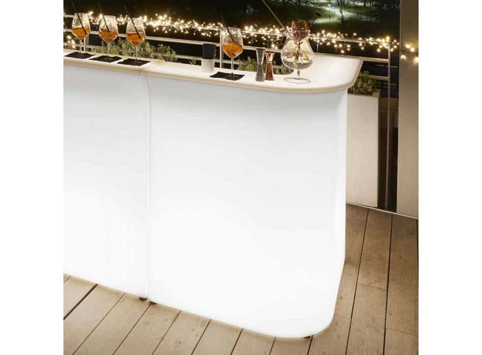 Corner bar counter Slide Break Corner modern bright made in Italy Viadurini