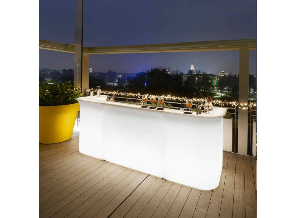 Corner bar counter Slide Break Corner modern bright made in Italy Viadurini
