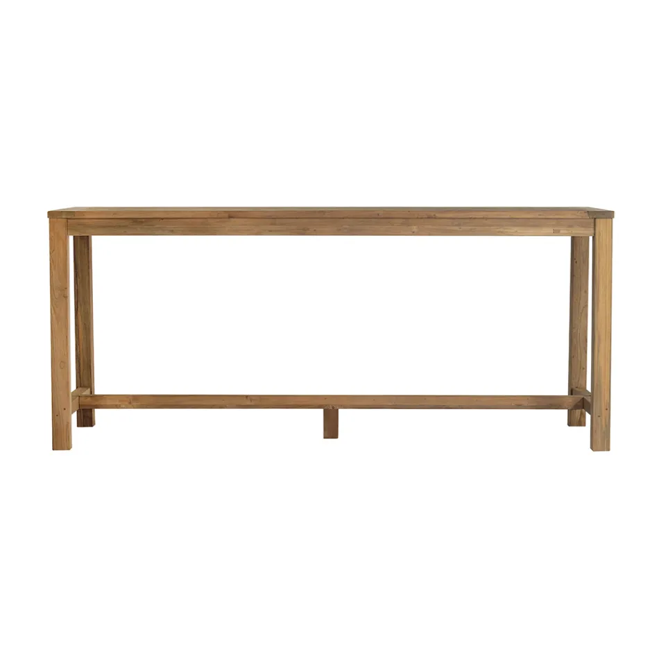 Outdoor Bar Counter 250x70 cm Made of Recycled Teak - View Viadurini
