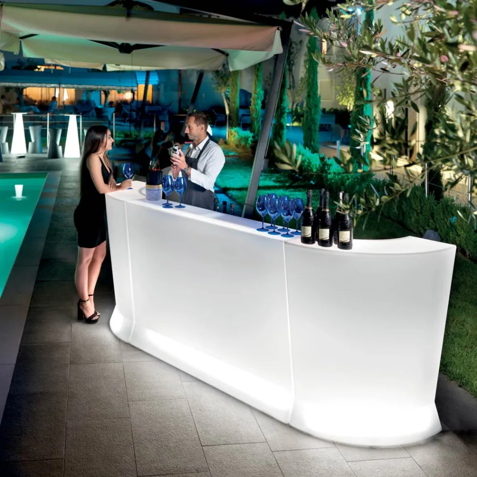Modular Counter with Light Outdoor Made in Italy - Mistra Viadurini