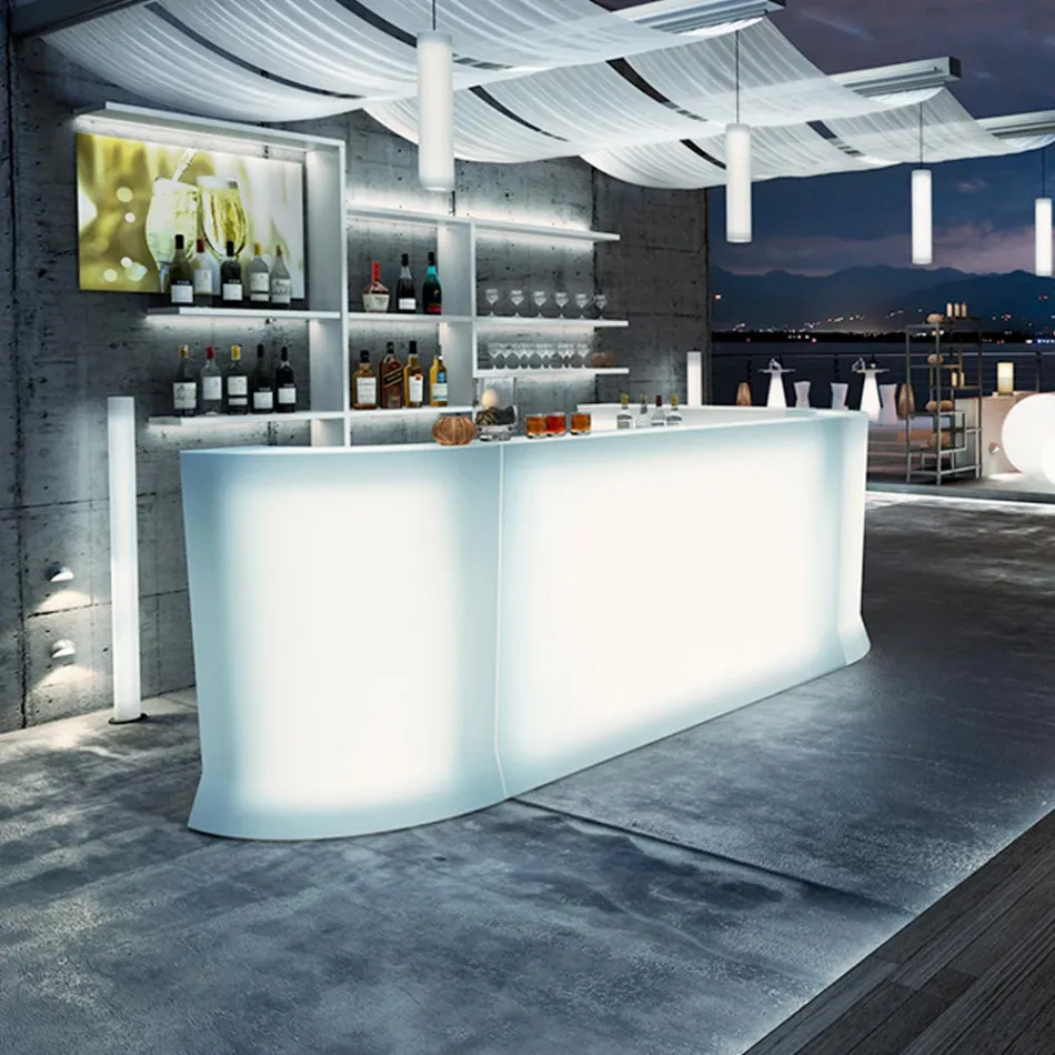 Modular Counter with Light Outdoor Made in Italy - Mistra Viadurini