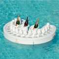 White floating pool bar, modern design, made in Italy by Trona