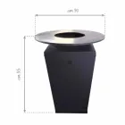 Wood burning barbecue with cooking plate and wood holder compartment - Ferran Viadurini