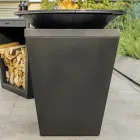 Wood Burning Barbecue With Cooking Plate And Wood Holder Compartment – Ferran Viadurini